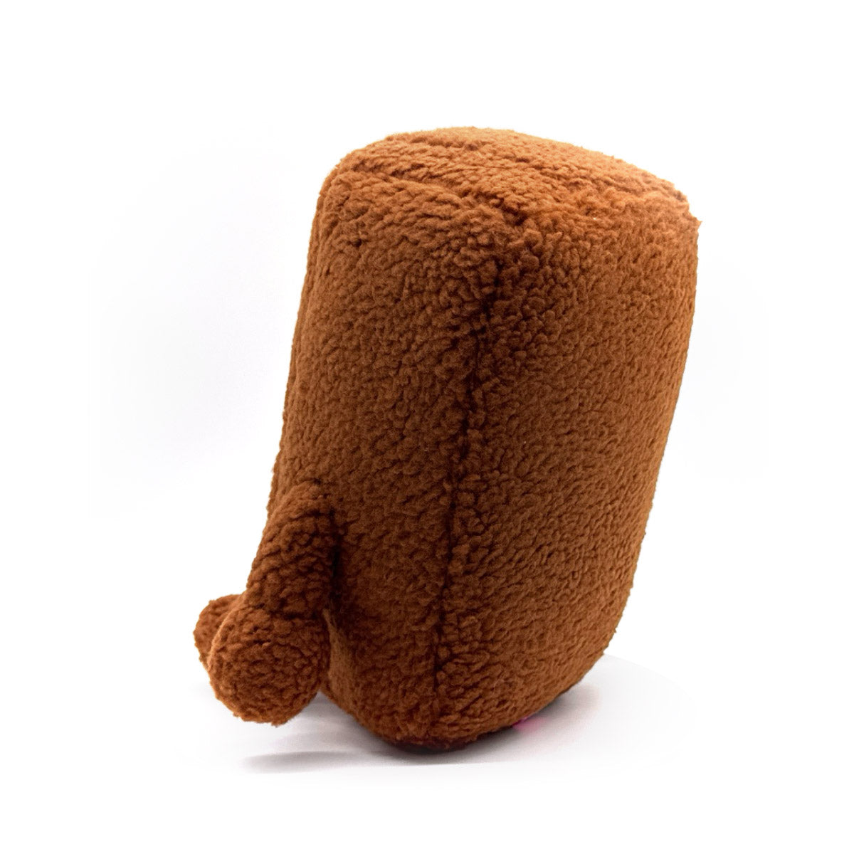 Domo-kun plush toy shaped like a dog on a white background