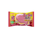 Colorful Japanese snack package featuring a pink fish‑shaped candy on a white background.
