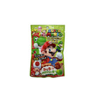 Green Super Mario Gummi candy package featuring cartoon characters and Japanese text, shown on a white background