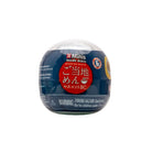 Dark blue capsule toy labeled  'Minis Noodle Dishes’ with Japanese text and a choking hazard warning, shown on a white background