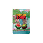 A colorful candy package labeled “Final Boss Sour Level 3” featuring illustrated watermelon and kiwi, with text indicating “Epic Sour,” “Real Fruit,” and “100 calories.”