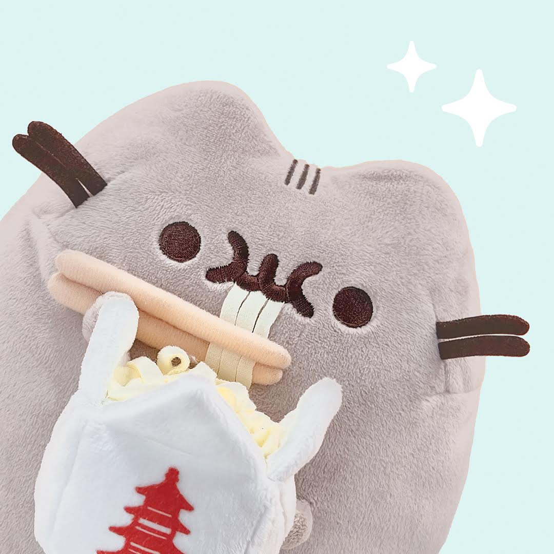 Pusheen eating noodles plush on sale