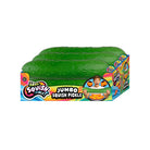 Jumbo green pickle squishy toy displayed in colorful Squishtible packaging.