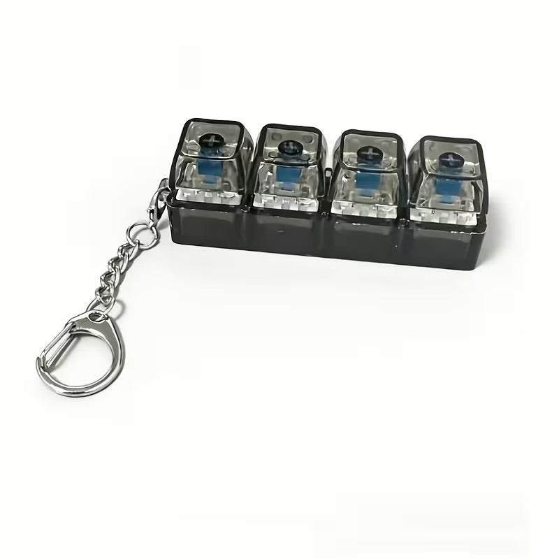 keyboard clicker keychain on white background