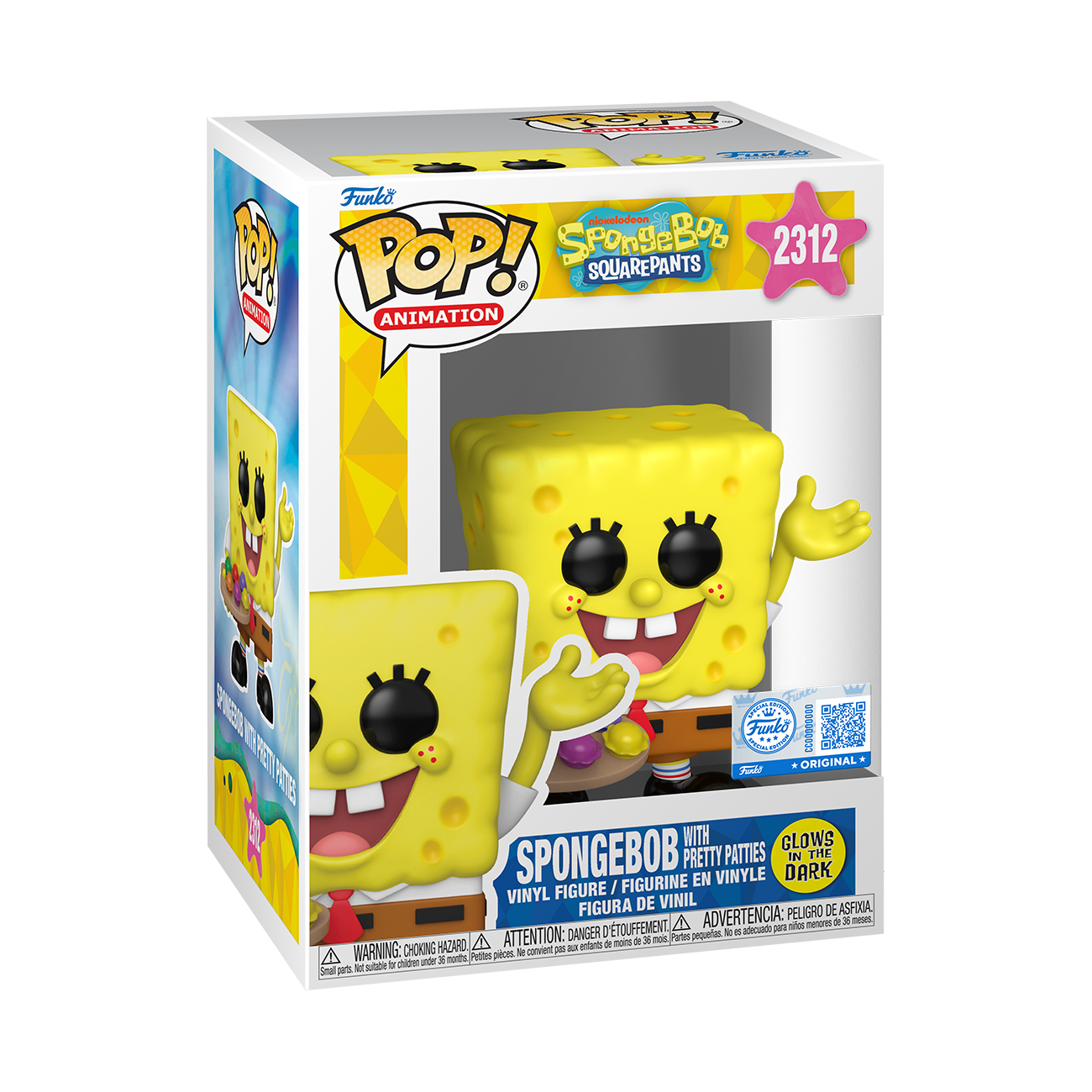 FUNKO POP! Exclusive Glow-In-The-Dark Spongebob w/ Patties