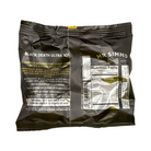 A black resealable pouch of Mr Simms Black Death ultra sours, showing the back and side of the packaging with product details, a nutrition label, and barcode on a white background.