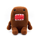 Domo-kun plush toy with a red mouth on a white background