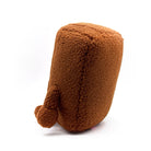 Domo-kun plush toy shaped like a dog on a white background