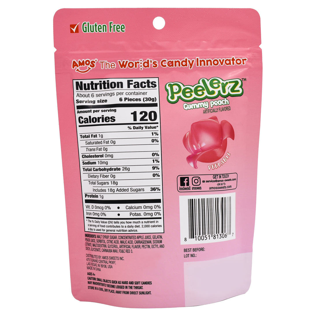 Gummy Peelerz Peach 6oz