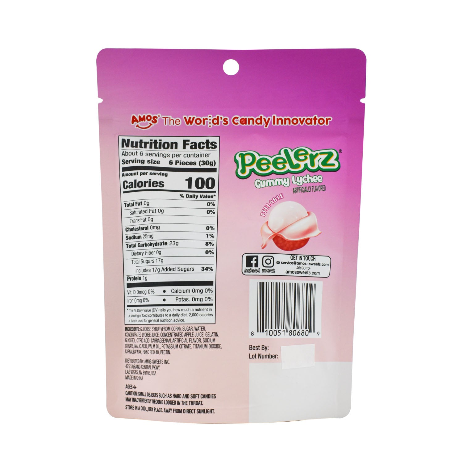 Gummy Peelerz Lychee 6oz – IT'SUGAR