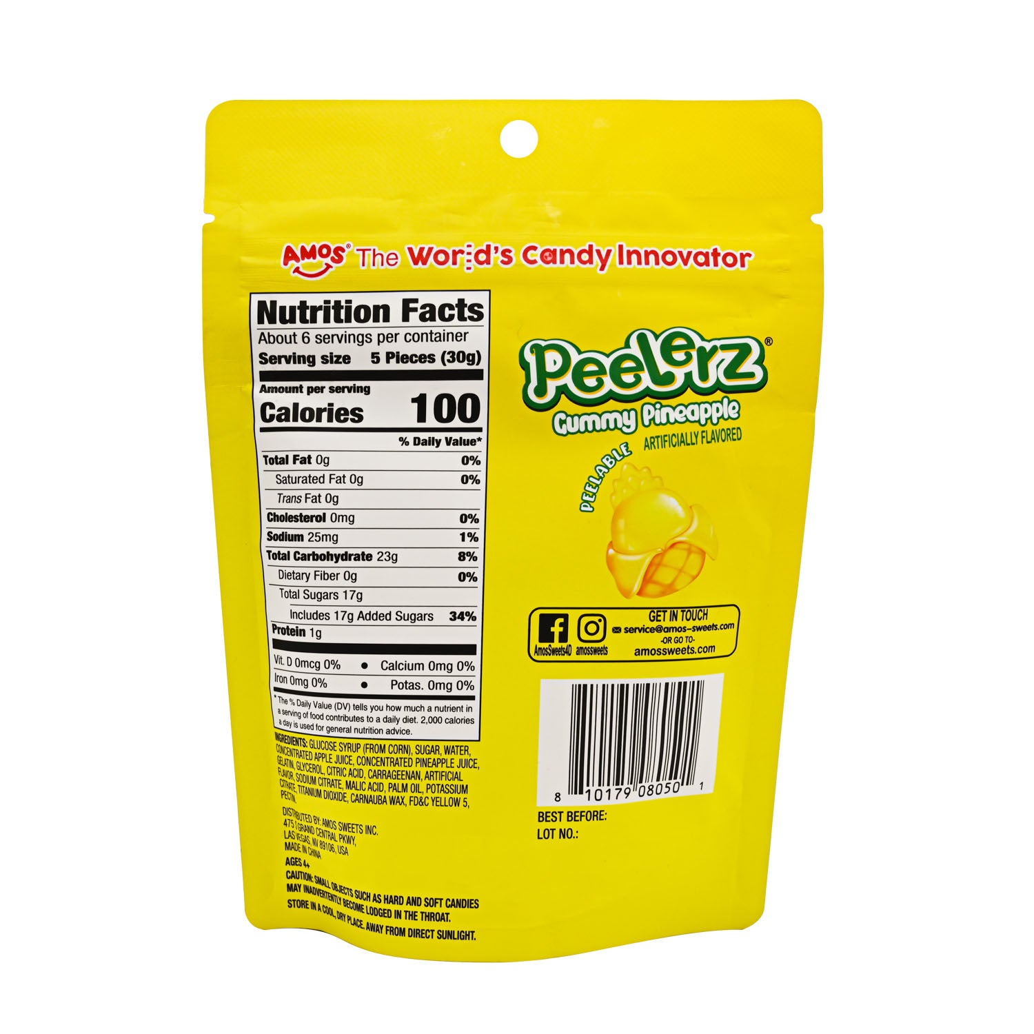 Gummy Peelerz Pineapple 6oz – IT'SUGAR