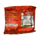 A red foil bag of Mr Simms Sweet Shop Red Death Ultra Sour cola-flavoured hard boiled sweets, showing the back of the packaging with product details, a nutrition facts label, and a barcode on a white background.