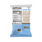 Nutrition facts label on a Smooches protein Smooches packaging with a white background