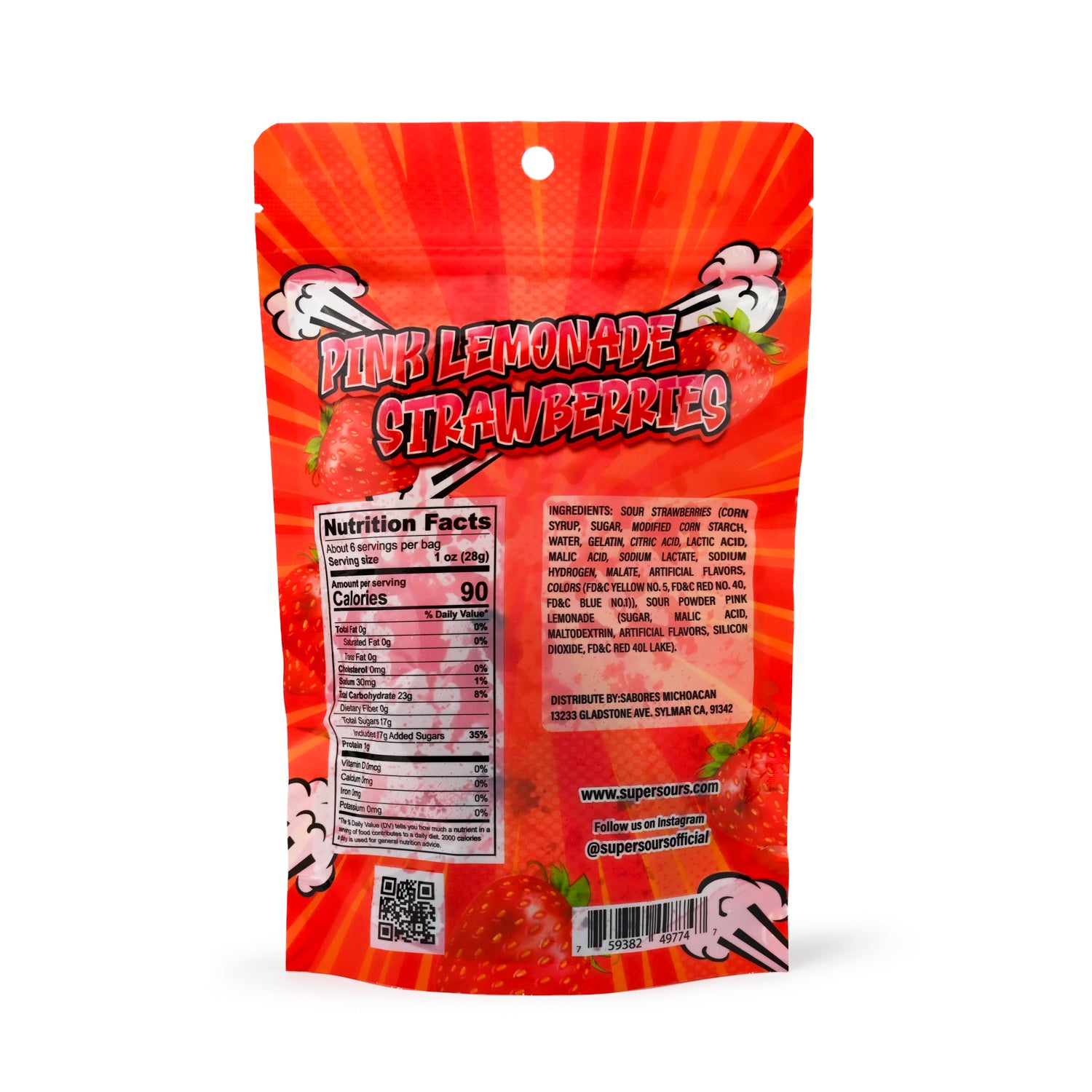 Super Sours Pink Lemonade Strawberries – IT'SUGAR