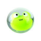 Green frog inside clear squeeze ball