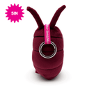 Spongebob Cockroach plush character  in deep burgundy with two upright antennae and a silver metal O-ring, shown on a white background with a pink '5IN' badge in the top-left corner.
