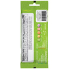 Green snack package with nutrition facts label on a white background