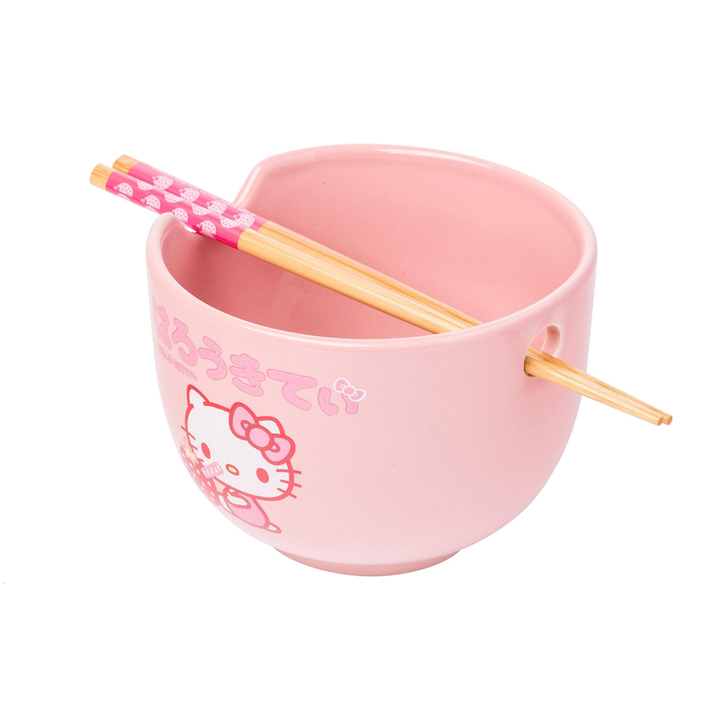 Hello Kitty Strawberry Milk Ramen Noodle Bowl Set