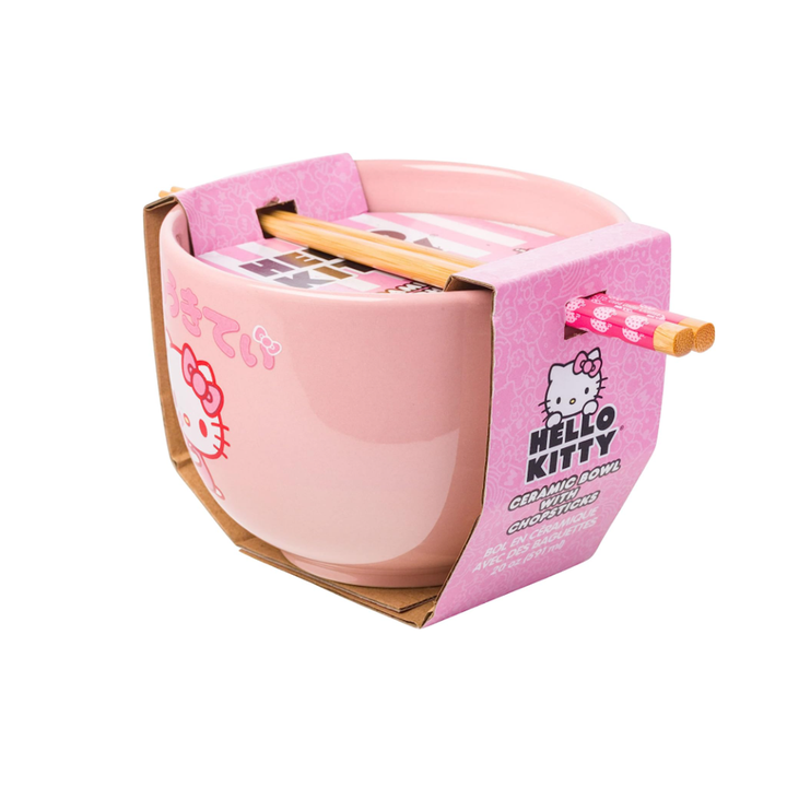Hello Kitty Strawberry Milk Ramen Noodle Bowl Set