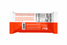 Orange and white snack bar package with visible brand logo on a white background