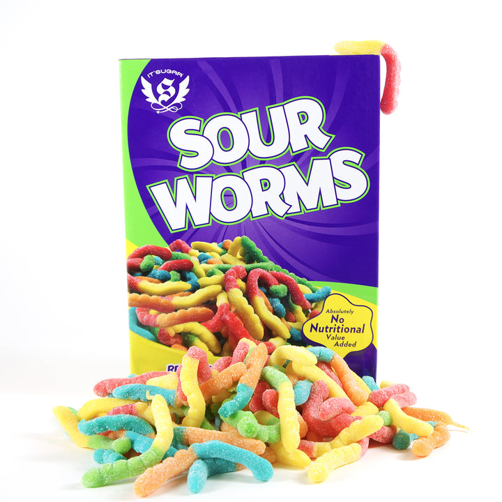Perfect Size Sour Worms Cereal Gift Box